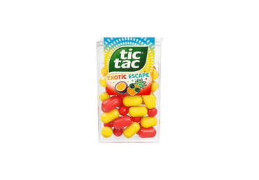 Saldainiai TIC TAC, ananasų ir pasiflorų skonio, 18 g