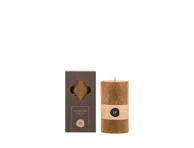 Kvepianti palmių vaško žvakė ruda CANDLE FAMILY, 10 cm
