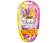 Vienkartiniai moteriški skustuvai BIC Miss Soleil Color Collection, 3 ašmenų, 8 vnt.