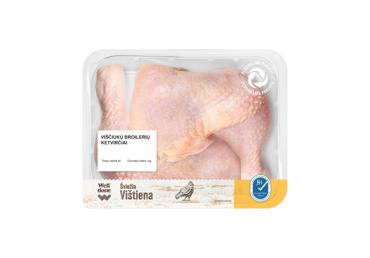 Švieži viščiukų broilerių ketvirčiai, WELL DONE, 1 kg