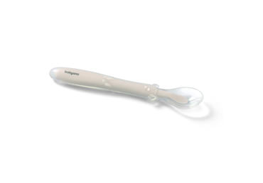 Silikoninis lankstomas šaukštelis BABYONO kreminis - 3