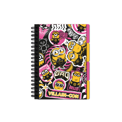 Sąsiuvinis su spirale MINIONS, B5, 96 lapai, 4 dizainai - 2