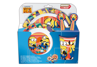 Plastikinių indų rinkinys Minions STOR, 5 vnt.