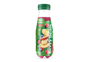 Obuolių, bananų ir mėlynių glotnutis, 300ml
