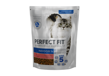 Sausas kačių ėdalas PERFECT INDOOR su jautiena, 750 g
