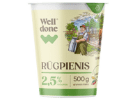 Rūgpienis WELL DONE, 2,5 % rieb., 500 g
