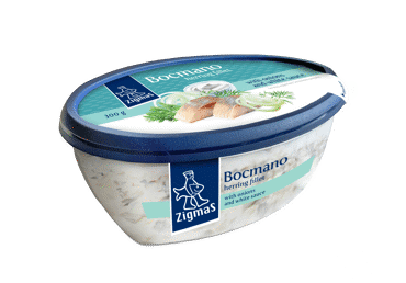 BOCMANO silkių filė su svogūnais baltame padaže, 300 g