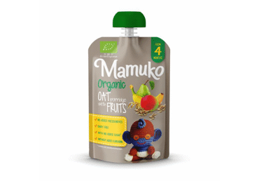 Ekologiška MAMUKO avižų košė su vaisiais nuo 4 mėn., 100 g