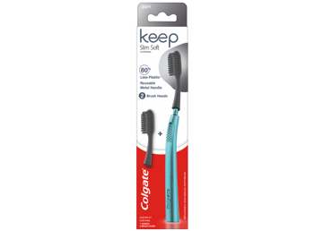 Dantų šepetėlis COLGATE KEEP SLIM SOFT CHARCOAL, 2 galvutės, 1 vnt. Dantų šepetėlis COLGATE KEEP SLIM SOFT CHARCOAL, 2 galvutės, 1 vnt.