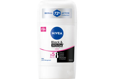 NIVEA BLACK&WHITE CLEAR pieštukinis antiperspirantas moterims, 50 ml