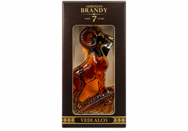 Armėniškas brendis VEDI ALCO 7 m., suvenyrinis „Ožkos“ butelis, 40 %, 350 ml - 1