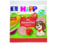 Ekologiški kukurūzų paplotėliai su braškėm HiPP