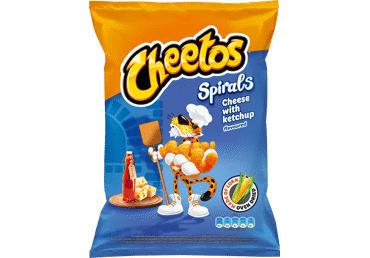 Kukurūzų užkandis CHEETOS SPIRALS, kečupo ir sūrio skonio, 145 g - 1