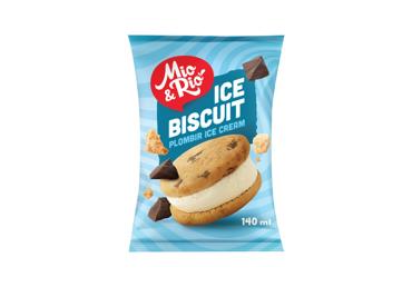 Vanilės skonio ledai tarp sausainių MIO & RIO, 75 g
