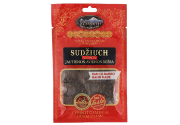 Vytinta jautienos ir avienos dešra SUDŽIUCH, a.r., 70 g