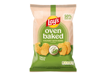 Kepti bulvių traškuč. LAY'S OVEN BAKED, jogurto, žolelių sk., 110 g - 1