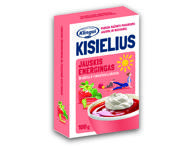 Kisielius KLINGAI, braškių ir rabarbarų skonio, su saldikliu, 100 g