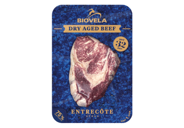 Sausai brandintas jautienos antrekotas BIOVELA, 220 g