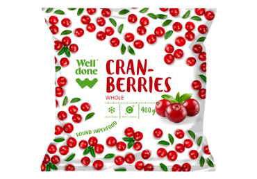 Šaldytos spanguolės WELL DONE, 400 g