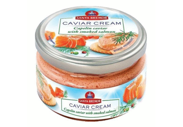 Ikrų užtepėlė CAVIAR CREAM su rūkyta lašiša, 180 g Ikrų užtepėlė CAVIAR CREAM su rūkyta lašiša, 180 g