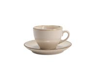 Puodelis su lėkštute AURORA PEARL CREAM 100 ml