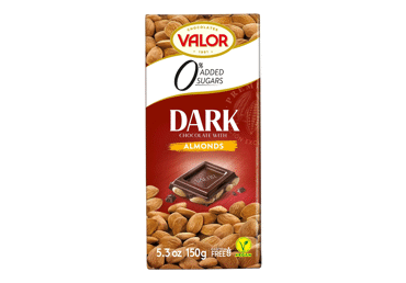 Becukris juodasis šokoladas VALOR su migdolais, 150 g