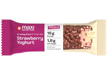 Baltyminis batonėlis MAXI NUTRITION su braškių, jogurto įd., 45 g