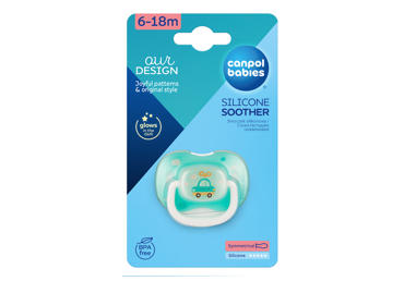 Silikoninis simetrinis čiulptukas CANPOL BABIES, 6-18 mėn., 1 vnt. - 3
