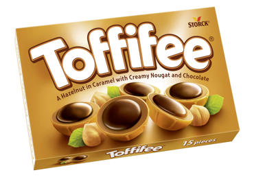 Karameliniai saldainiai TOFFIFEE su lazdynų riešutų kremu, 125 g