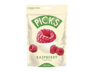 Liofilizuotos avietės PICKS su jogurtiniu glaistu, 90 g