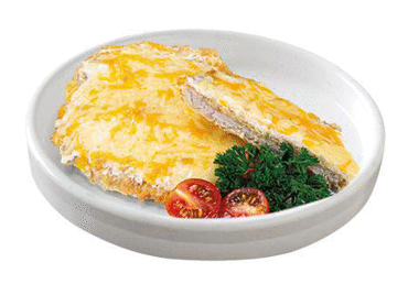 Apkeptas kiaulienos karbonadas su pikantišku padažu, 320 g