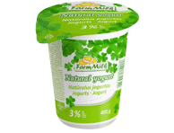Valgomasis natūralus jogurtas FARM MILK, 3 % rieb., 400 g