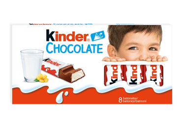 Pieninio šokolado plytelės KINDER CHOCOLATE su pieno įdaru, 100 g