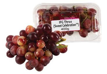 Raudonosios besėklės vynuogės SWEET CELEBRATION, fasuotos, 400 g