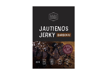 Jautienos JERKY barbekiu, 25 g