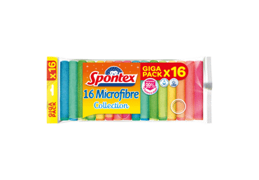 Mikropluošto šluostės SPONTEX Collection, 16 vnt.