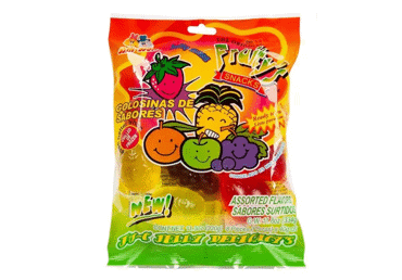 Skysti saldainiai FRUITY'S, įvairių vaisių skonio, 360 g