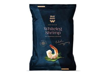Šaldytos baltakojės blyšk. krevetės WELL DONE PREMIUM, 800 g
