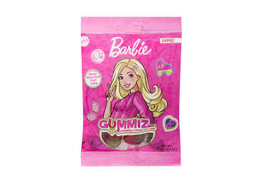 Guminukai GUMMIZ CANDY BARBIE, braškių skonio, 70 g