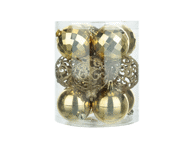 Kalėdų eglės žaisliukų rinkinys 12vnt 6CM 12/S	