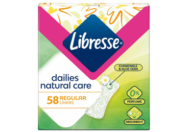 Higieniniai įklotai LIBRESSE NATURAL CARE NORMAL, 58 vnt.