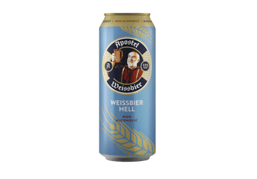 Nealkoholinis kvietinis alus APOSTEL WEISSBIER HELL, 500 ml