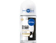 Rutulinis antiperspirantas NIVEA Black&white Silky Smooth moterims, 50 ml