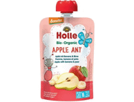 Ekologiška obuolių, bananų, kriaušių tyrelė HOLLE Apple ant 6+ mėn., 100 g