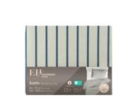 Satininės patalynės komplektas 140x200/50x70cm t.mėl.dryžuota