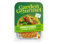 Vegetariškas šnicelis su špinatais, ryžiais ir sūriu, 180 g