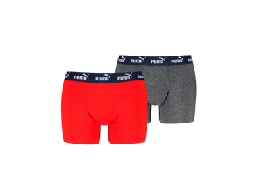 Vyriškos boksikės,PUMA, 2vnt. ,raudona ir tamsiai mėlyna, XL