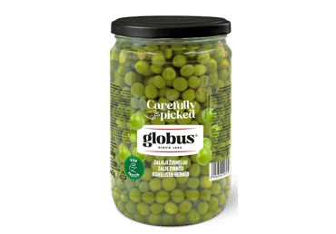 Konservuoti žalieji žirneliai GLOBUS, 660 g