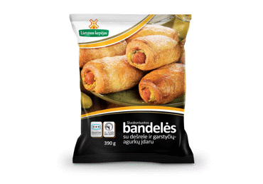 Šaldytos bandelės su dešrelėmis LIETUVOS KEPĖJAS, 390 g