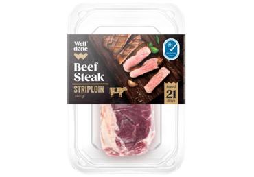 Brandintas jautienos nugarinės kepsnys WELL DONE, 240 g